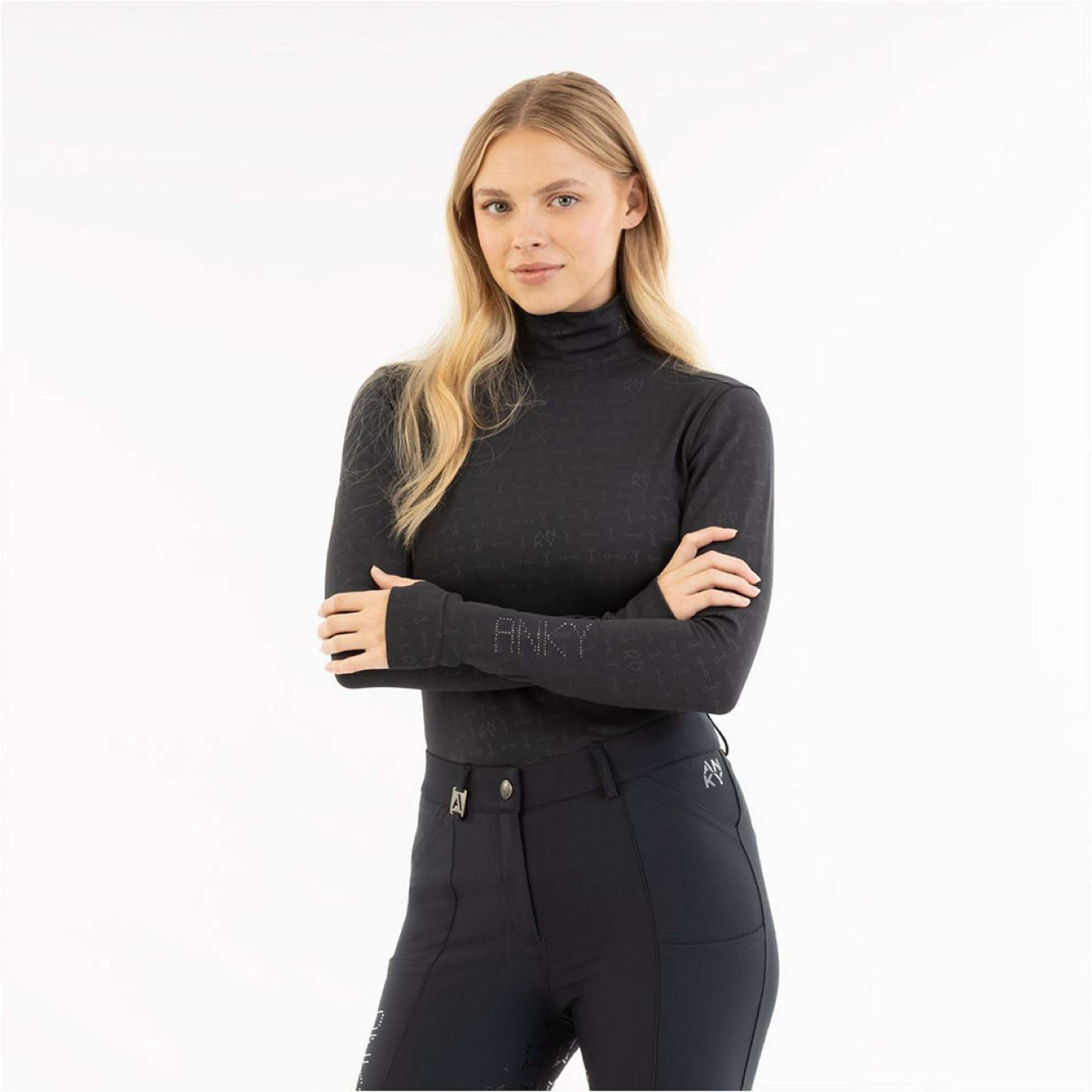 ANKY Shirt AW25 Mockneck Schwarz ANKY Shirt AW25 Mockneck Schwarz