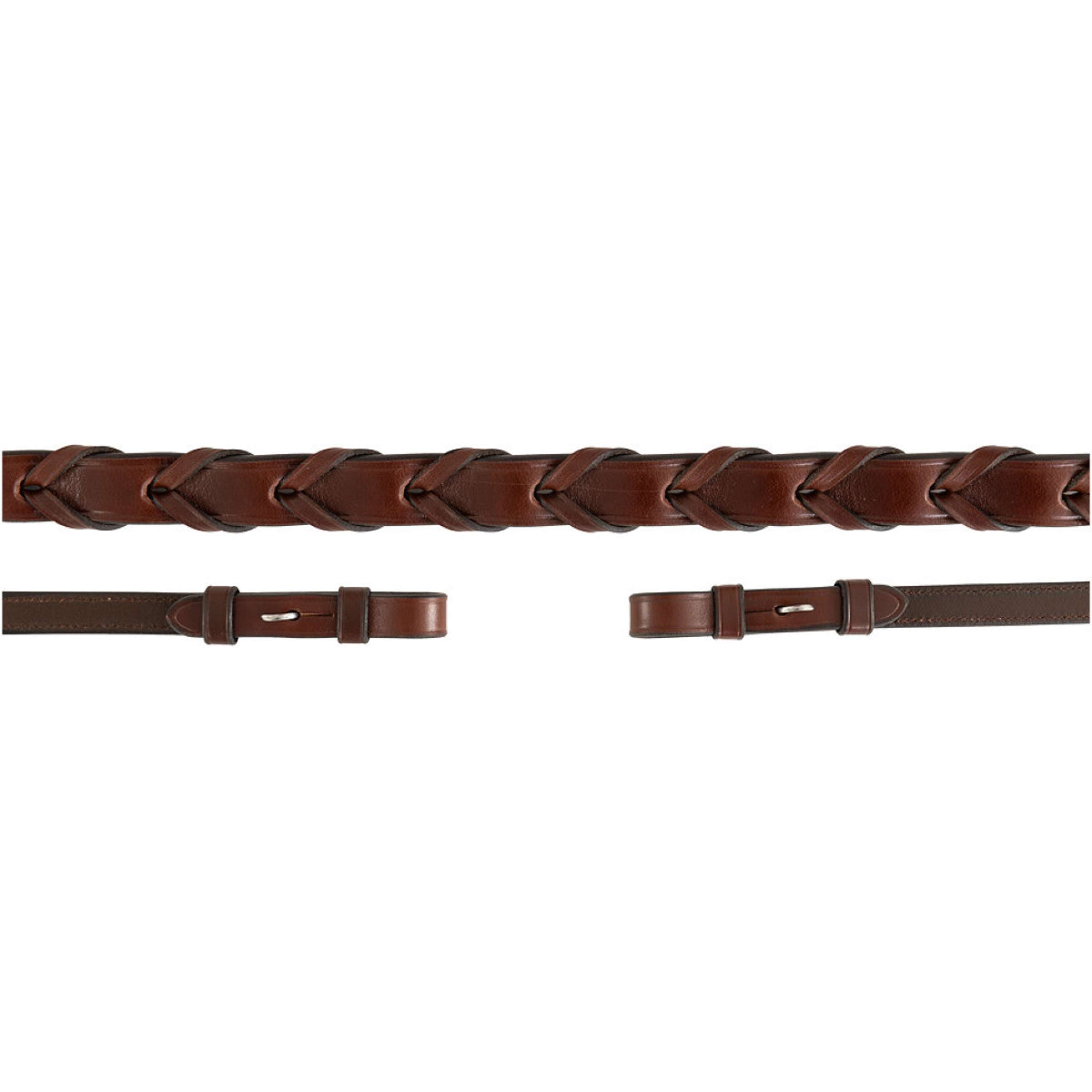 BR Zügel Hunter Geflochtenes Leder Oak/Silber