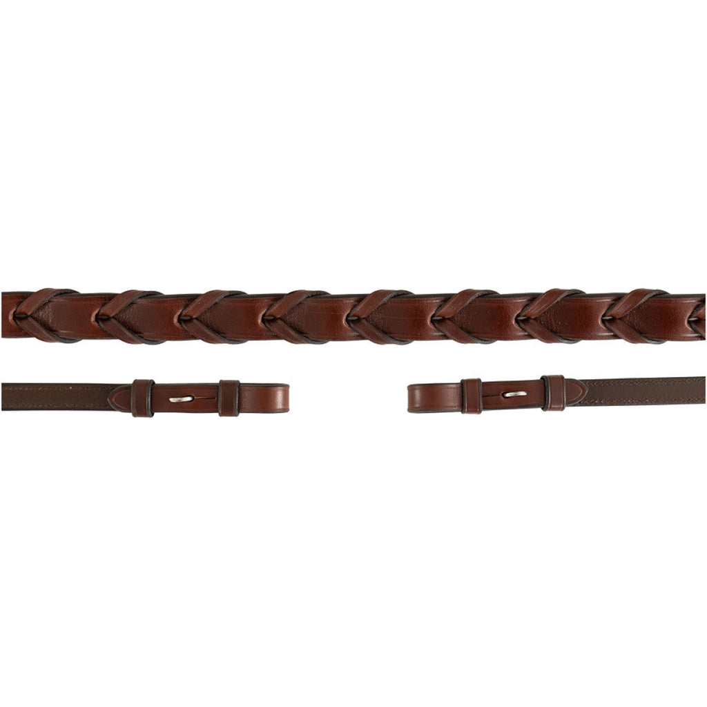 BR Zügel Hunter Geflochtenes Leder Oak/Silber