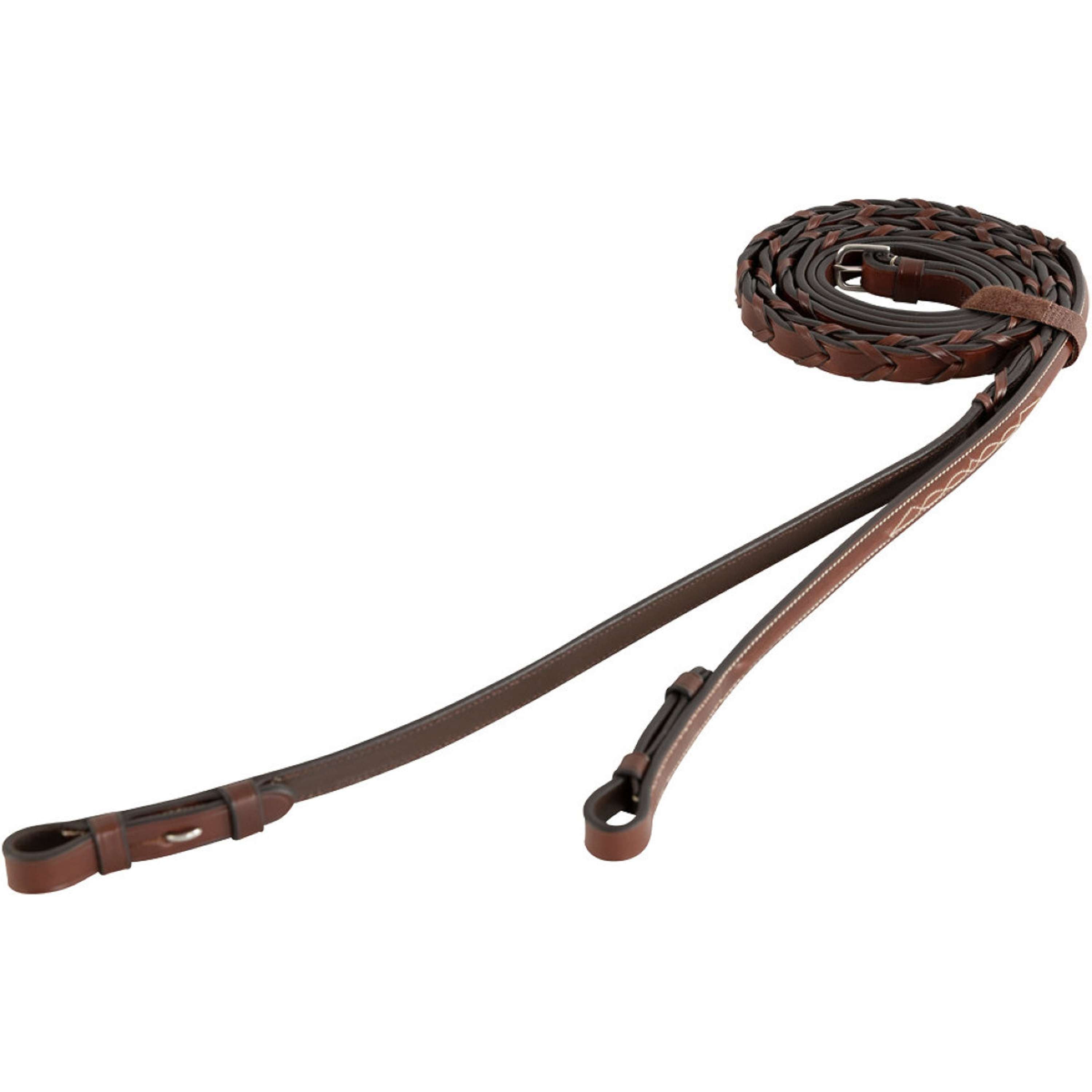 BR Zügel Hunter Geflochtenes Leder Oak/Silber
