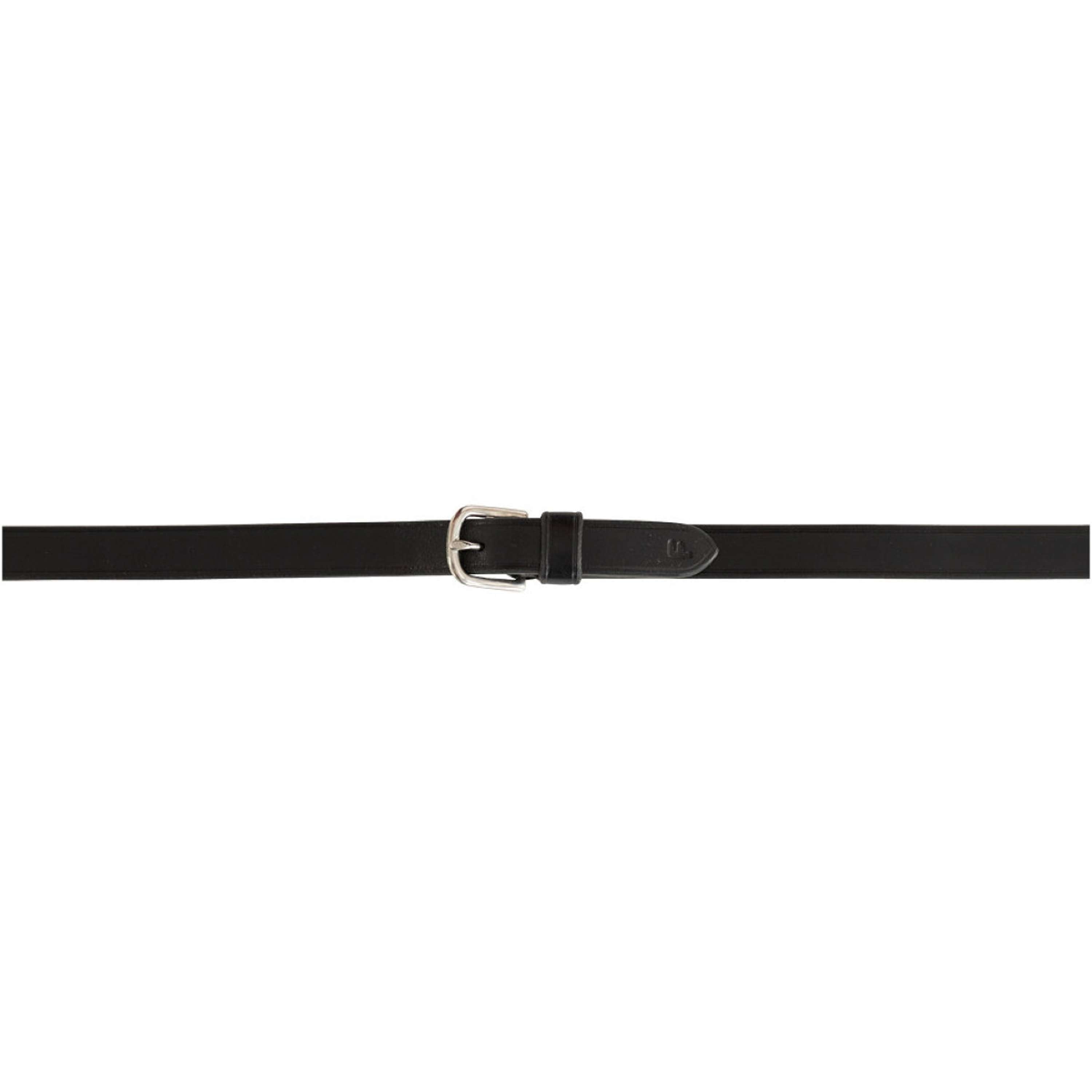 BR Zügel Leder mit Stops Schwarz/Silber