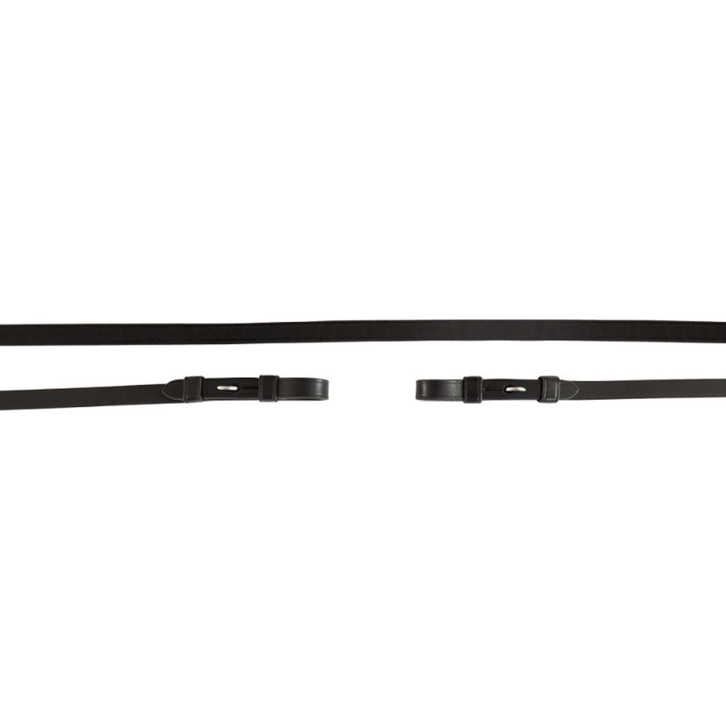 BR Kandarenzügel Leder Geschlossen 13mm Blind Schwarz/Silber