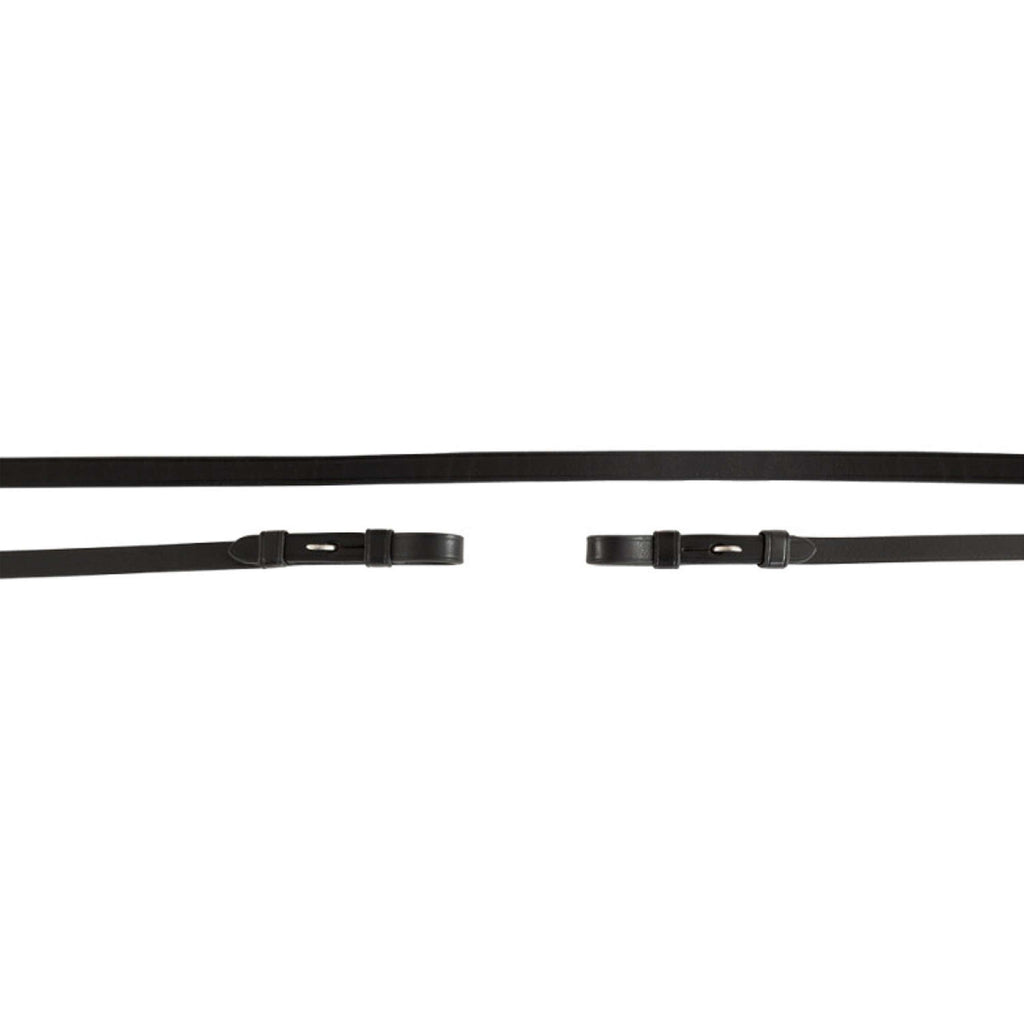 BR Kandarenzügel Leder Geschlossen 13mm Blind Schwarz/Silber
