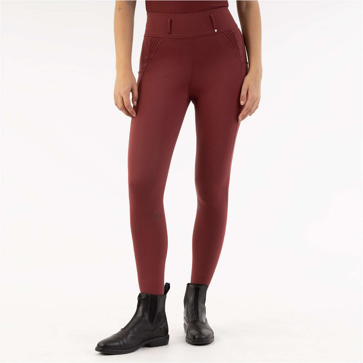 BR Reitleggings Krista Full Grip New Maroon