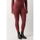 BR Reitleggings Lelie Full Grip Damen Maroon