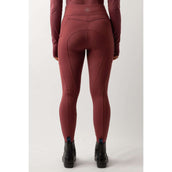 BR Reitleggings Lelie Full Grip Damen Maroon