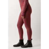 BR Reitleggings Lelie Full Grip Damen Maroon