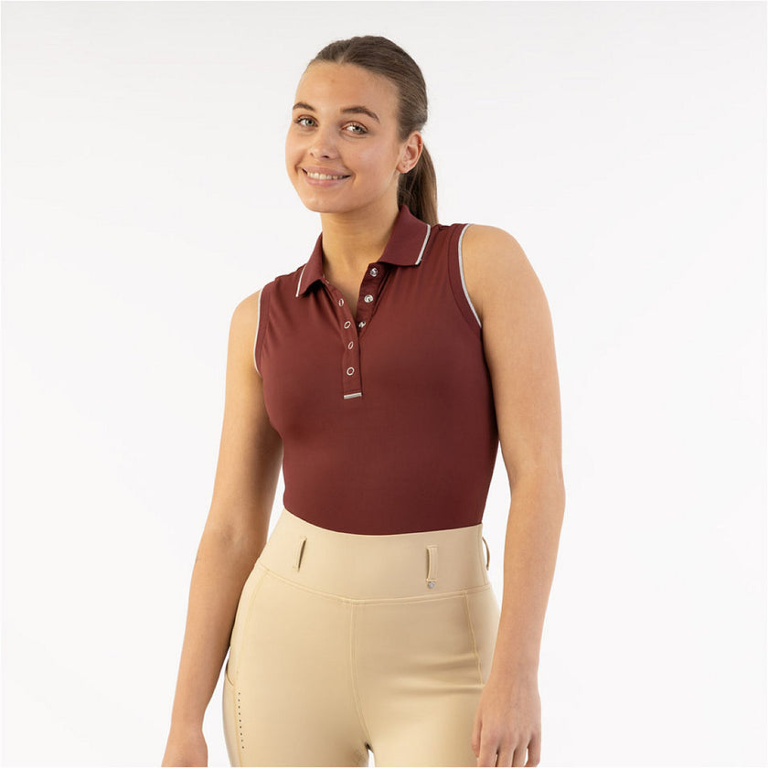 BR Polo Shirt Kiki Ärmellos New Maroon BR Polo Shirt Kiki Ärmellos New Maroon