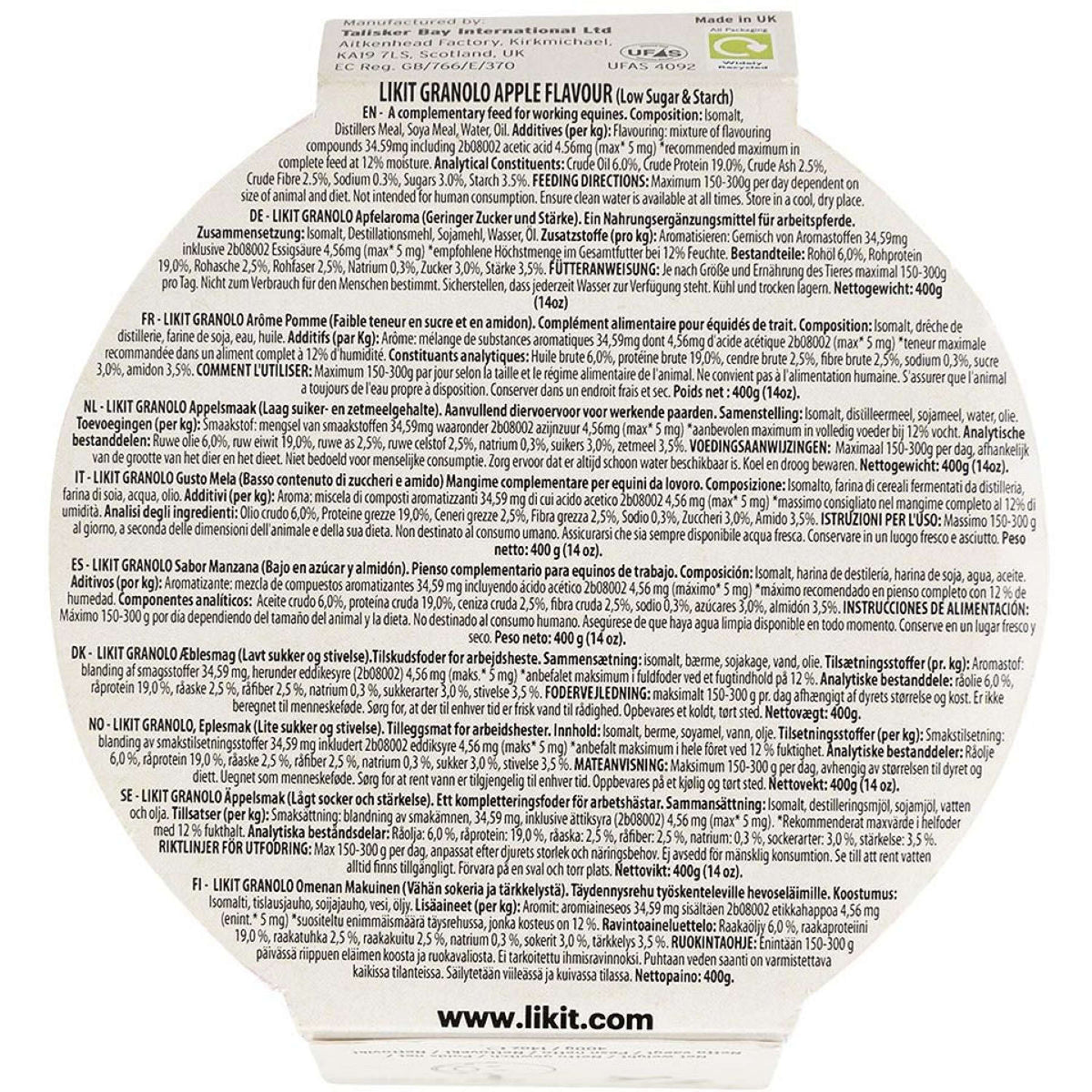 Likit Leckstein-Runde GranoLo Apple