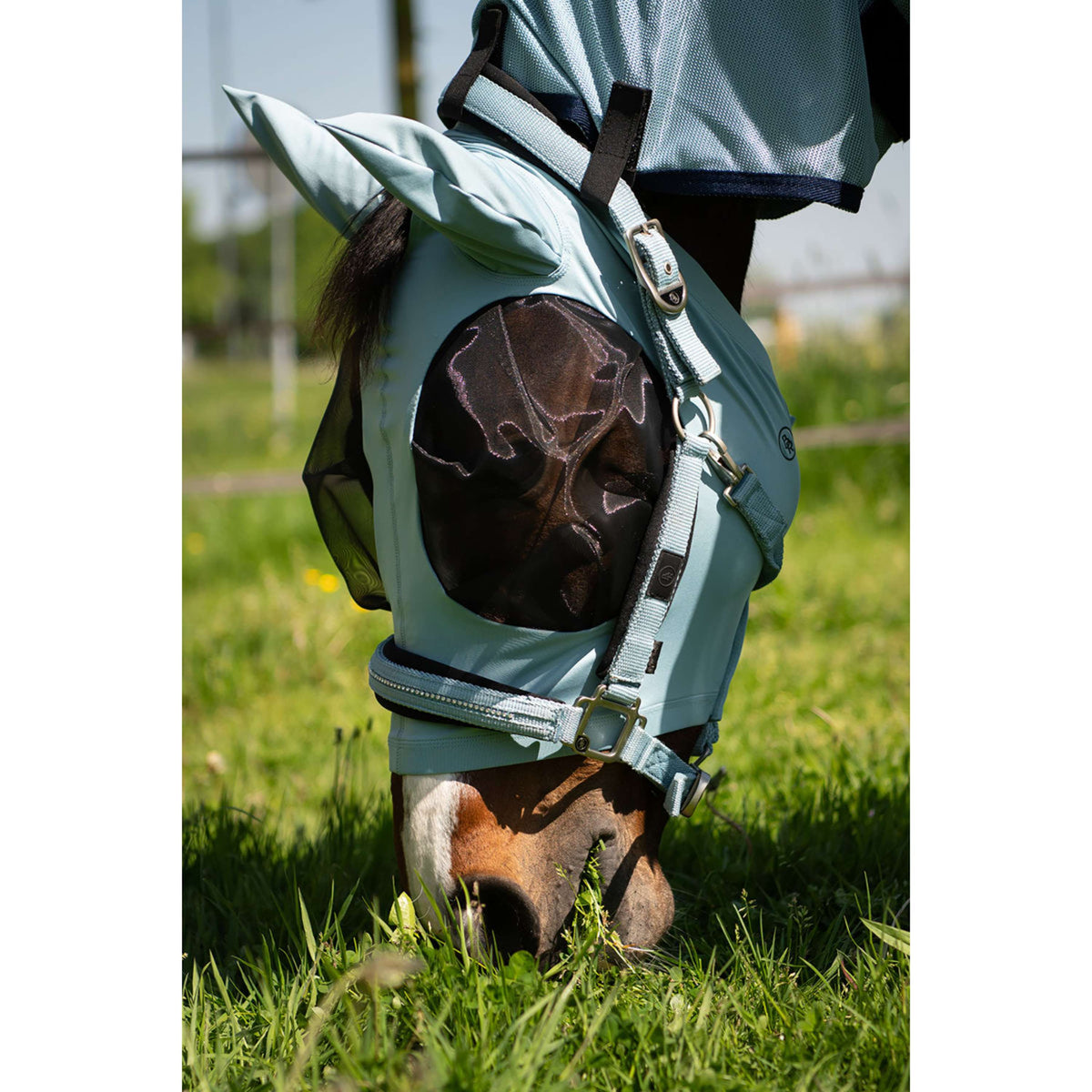 BR Fliegenmaske Lycra mit Ohren Tourmaline