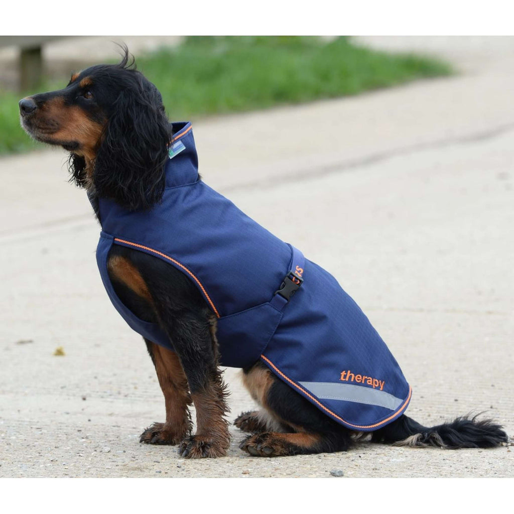 Bucas Therapy Dog Rug Navy Orange