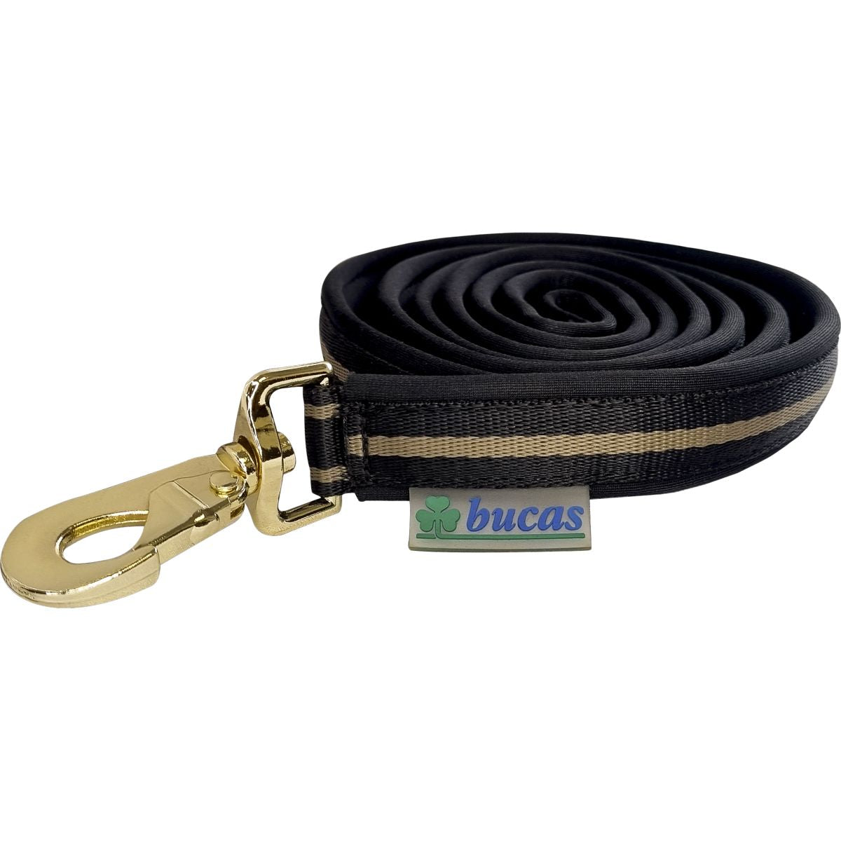 Bucas Dublin Padded Lead Rein Schwarz/Gold