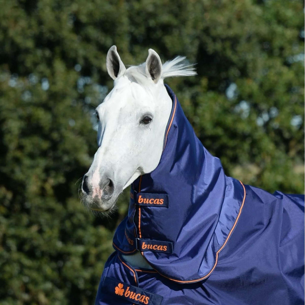 Bucas Therapy Turnout Neck Navy Orange