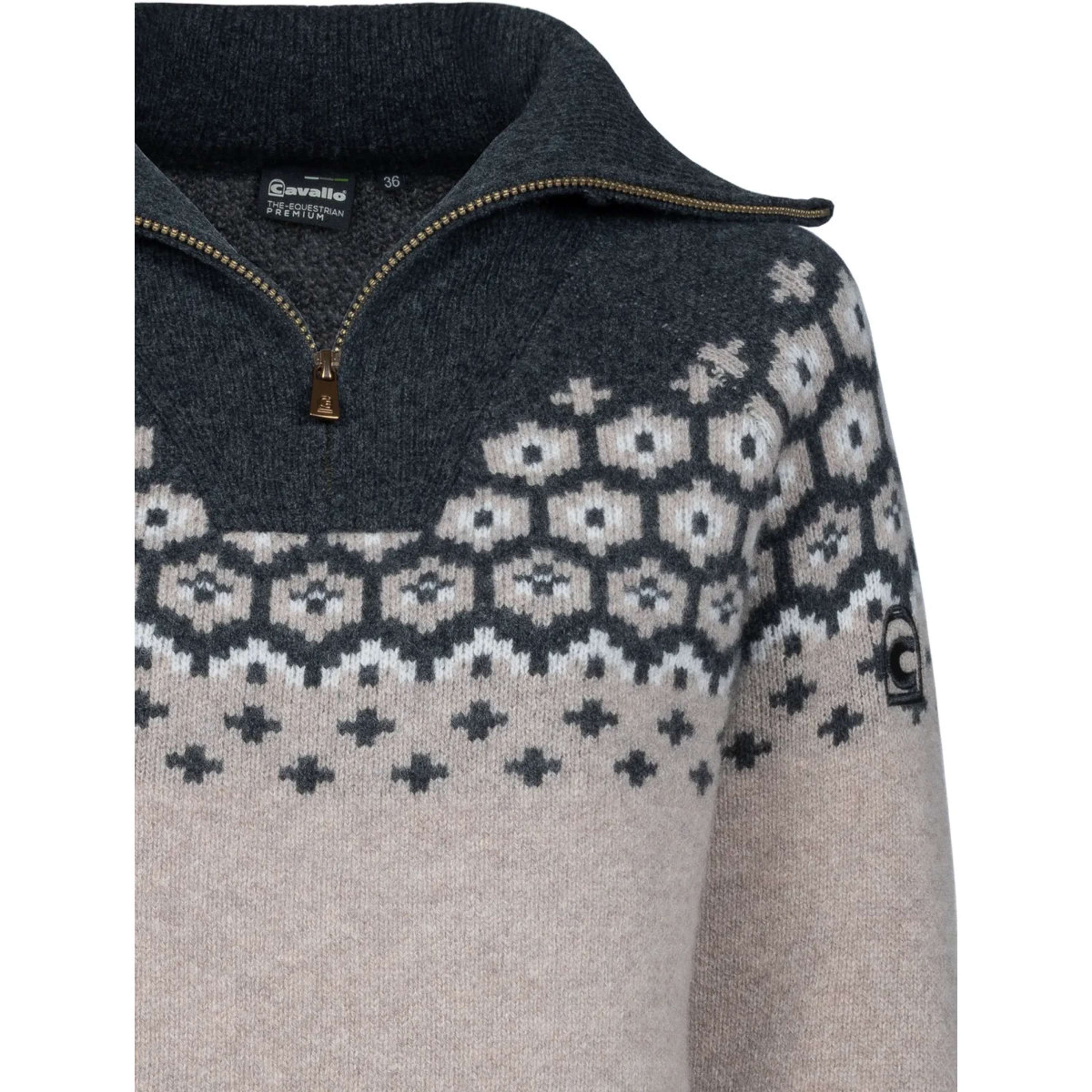 Cavallo Pullover Cavalleara mit Reißverschluss Peanut