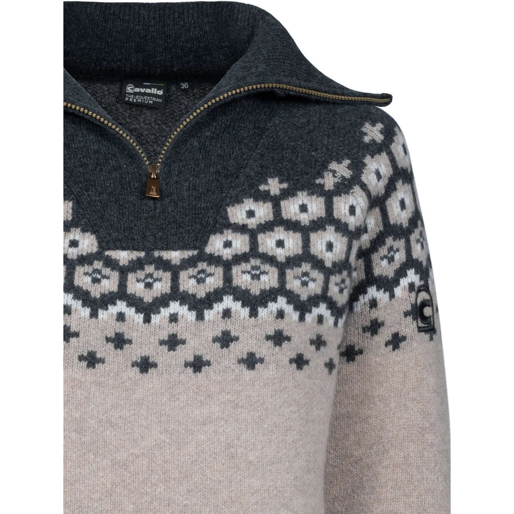 Cavallo Pullover Cavalleara mit Reißverschluss Peanut