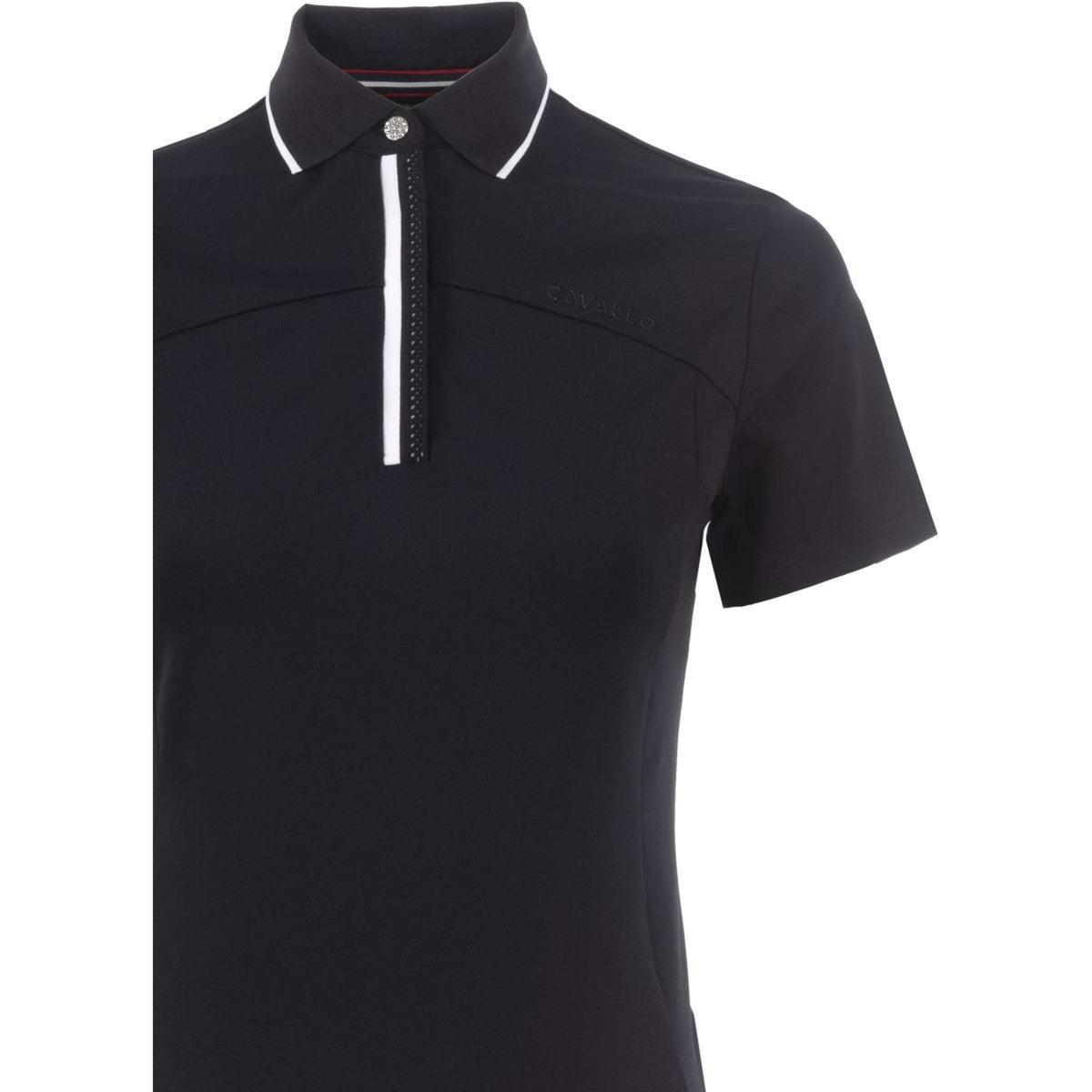 Cavallo Poloshirt Caval Pique Schwarz