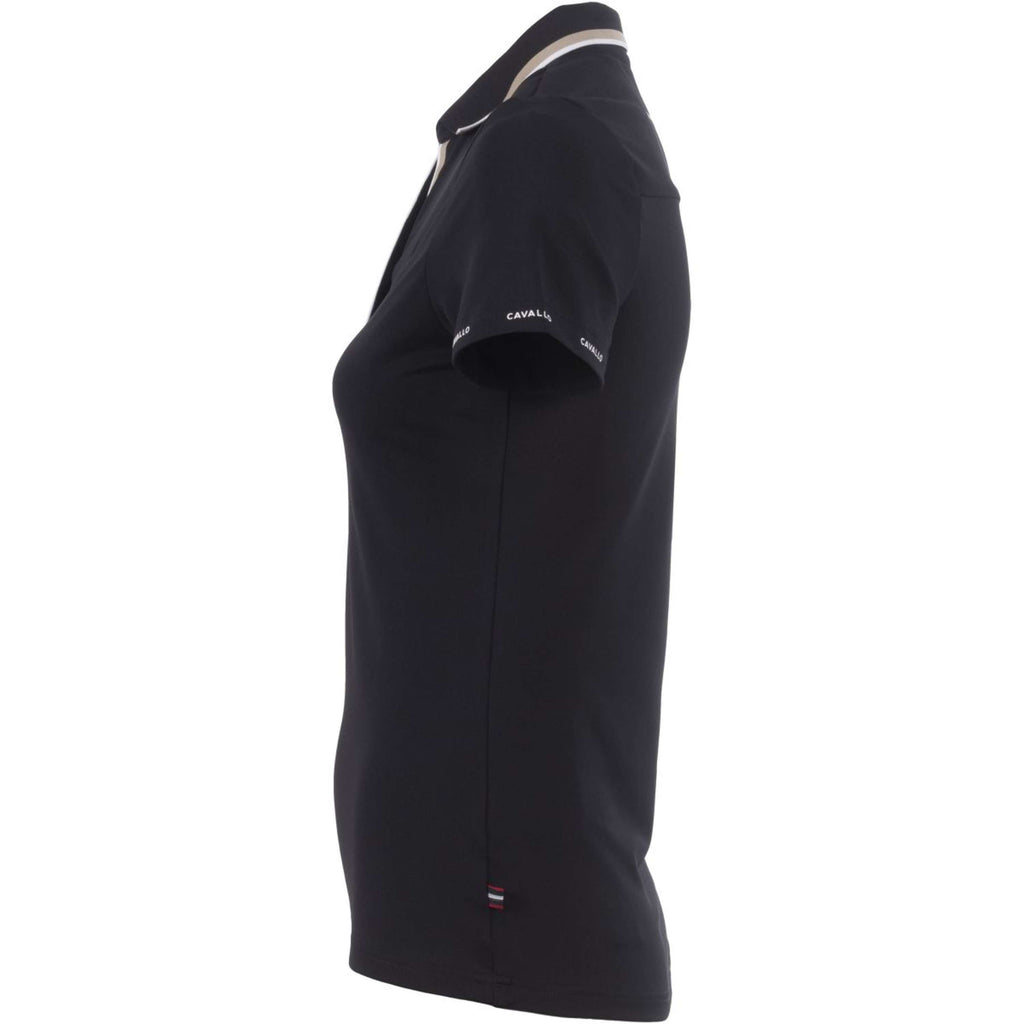 Cavallo Poloshirt CavalPique V-Neck Schwarz