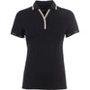 Cavallo Poloshirt CavalPique V-Neck Schwarz