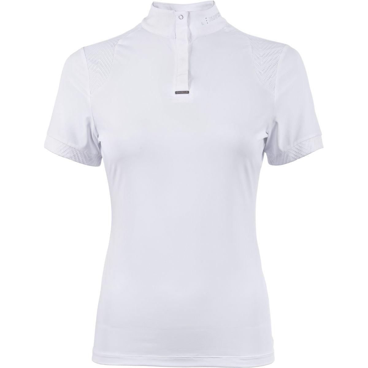 Cavallo Turniershirt Caval Halfzip Weiß