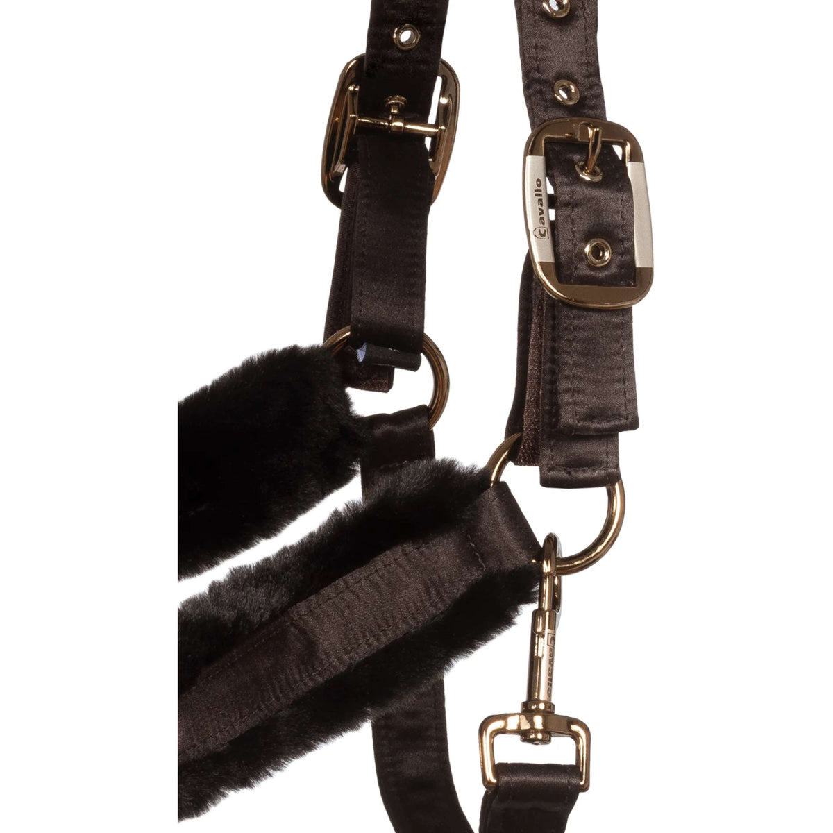 Cavallo Halfter CavalJero mit Fell Café Noir