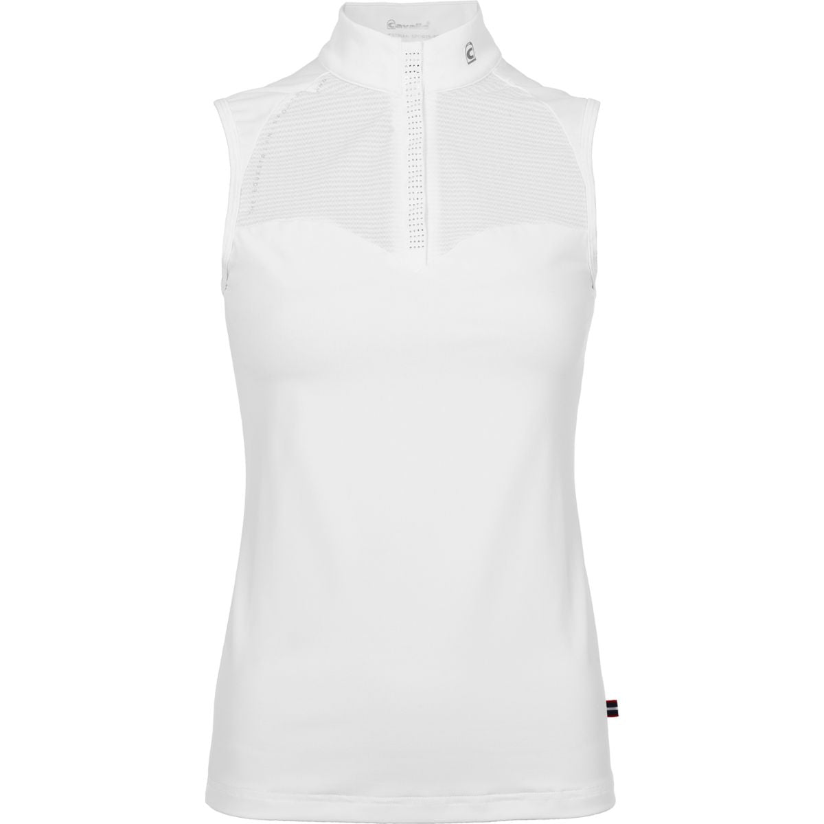 Cavallo Turniershirt CavalBaila Ärmellos Weiß