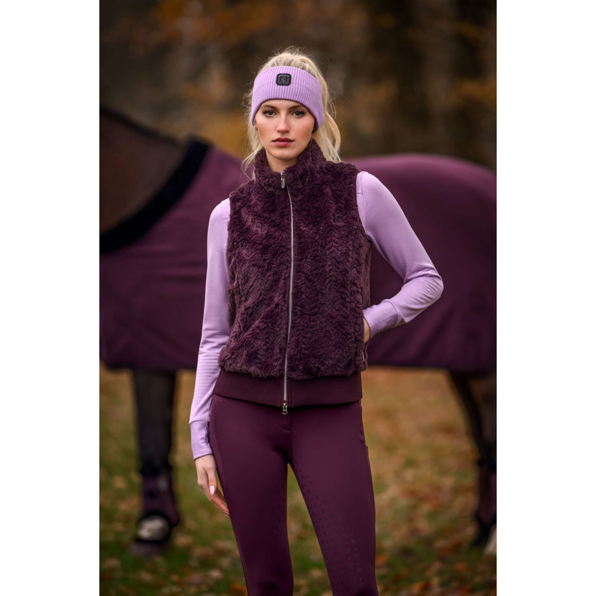Cavallo Reithose CavalCandera Grip Mobile Full Grip Dusty Plum