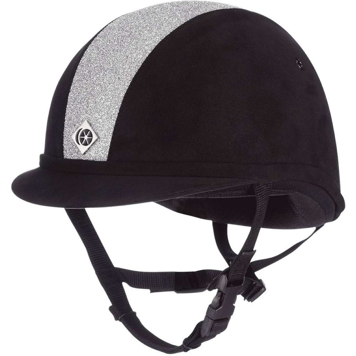 Charles Owen Reithelm YR8 Sparkly Centre Round Black/Silver