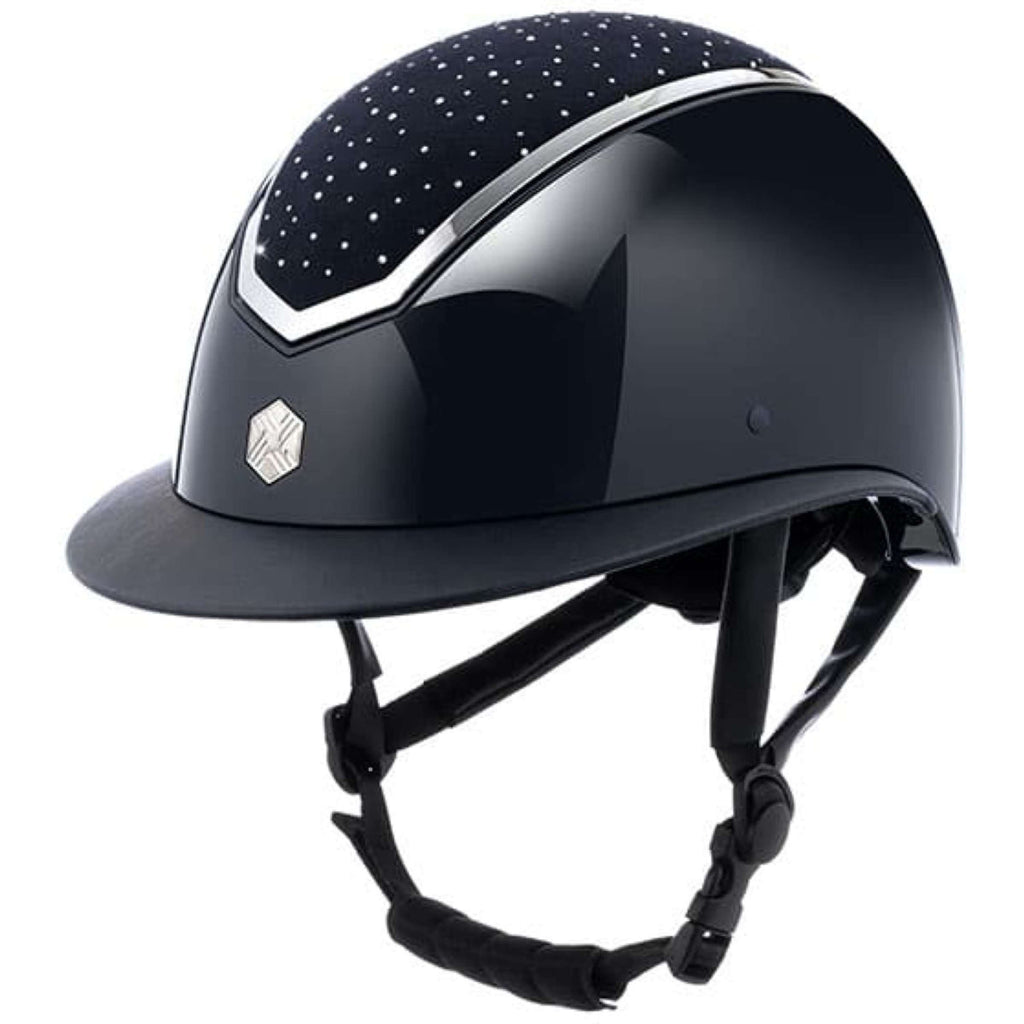 Charles Owen Reithelm Kylo Crystal Wide Peak Navy Gloss/Silver