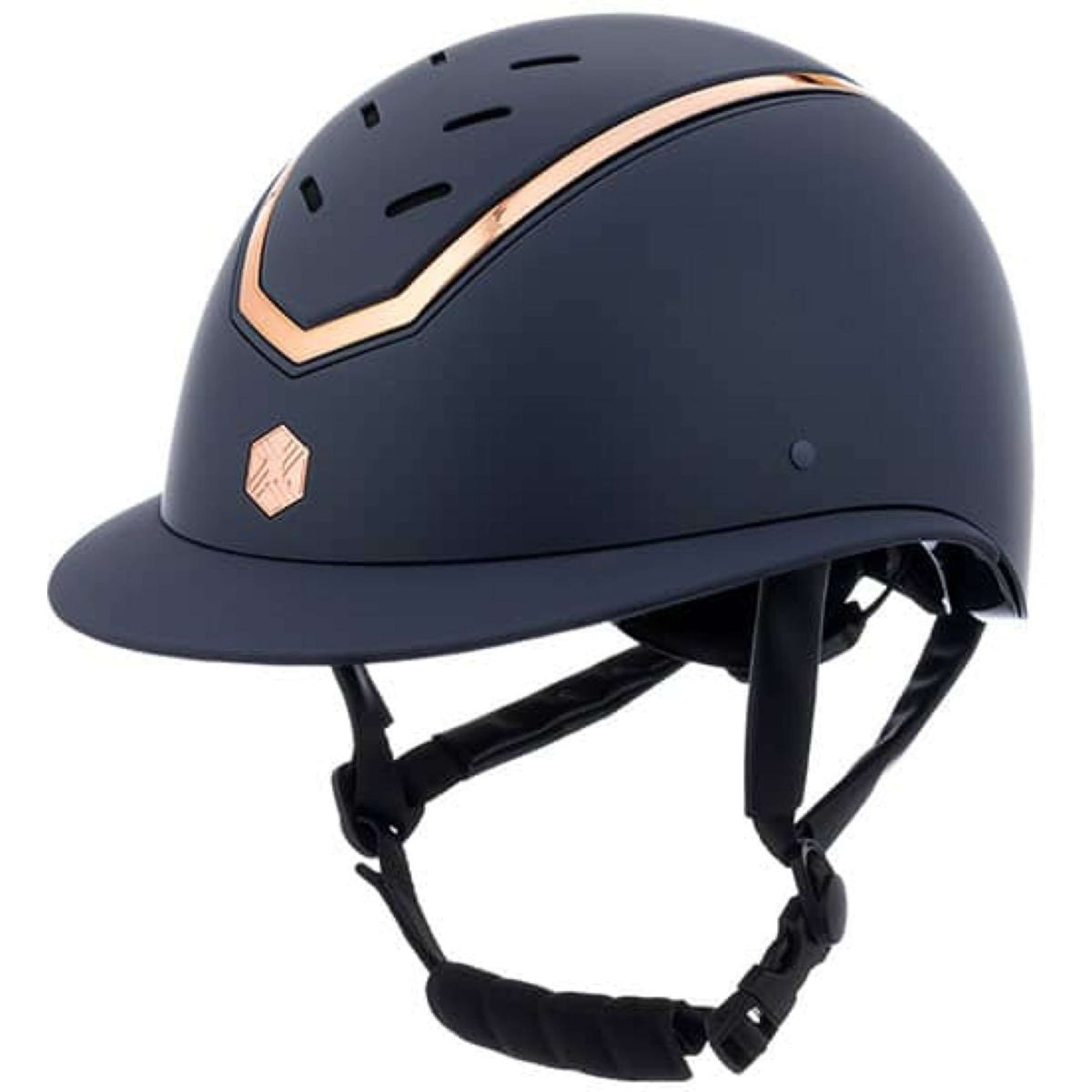 Charles Owen Reithelm Kylo Wide Peak Navy Matte/Rose Gold