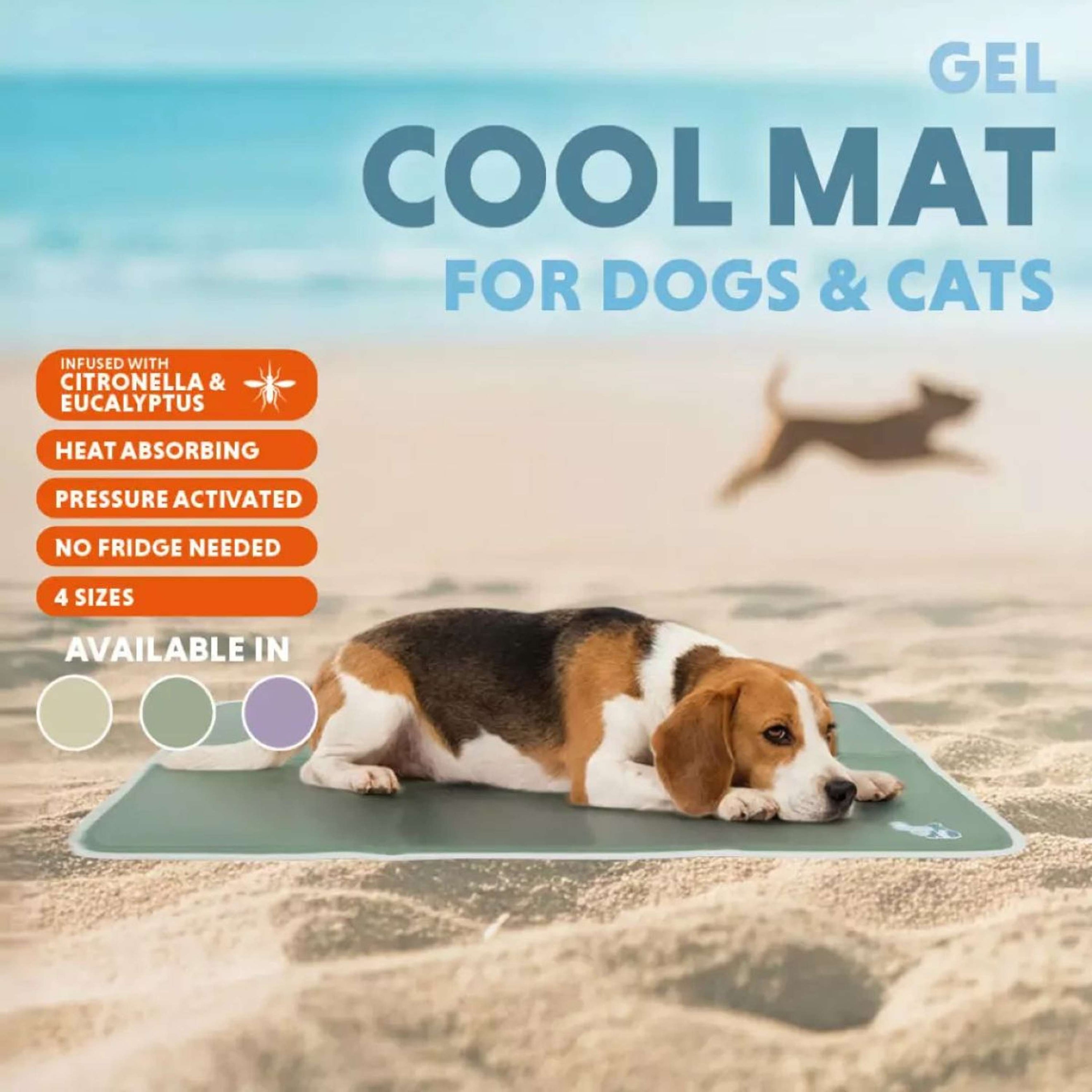 CoolPets Kühlmatte Gel Olivgrün