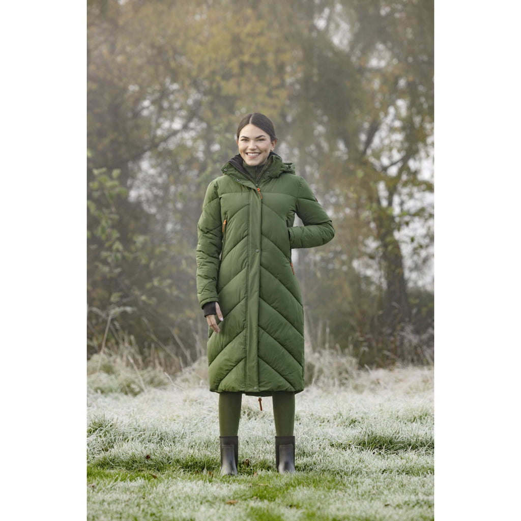 Covalliero Langer Wintermantel AW26 Forest Green
