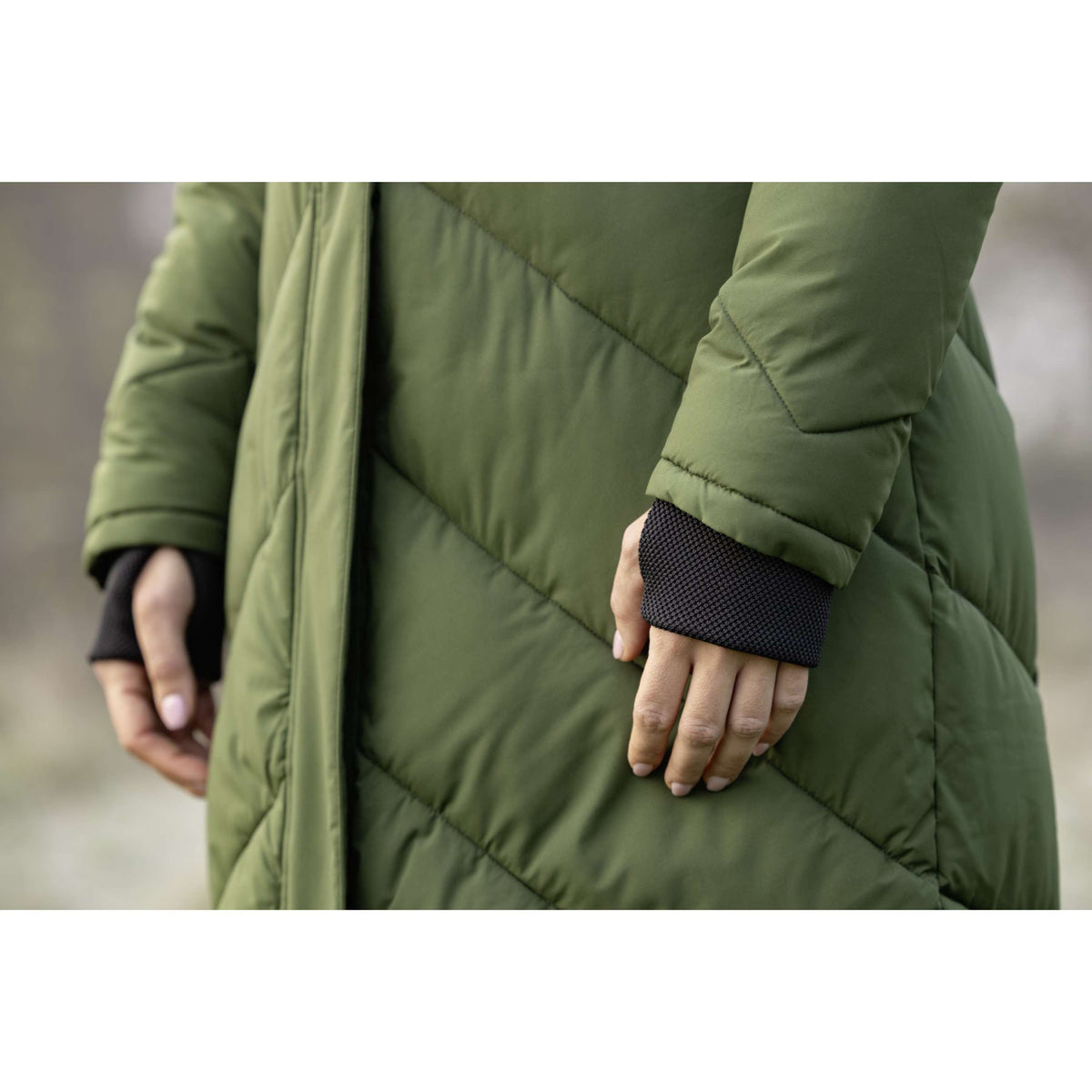 Covalliero Langer Wintermantel AW26 Forest Green