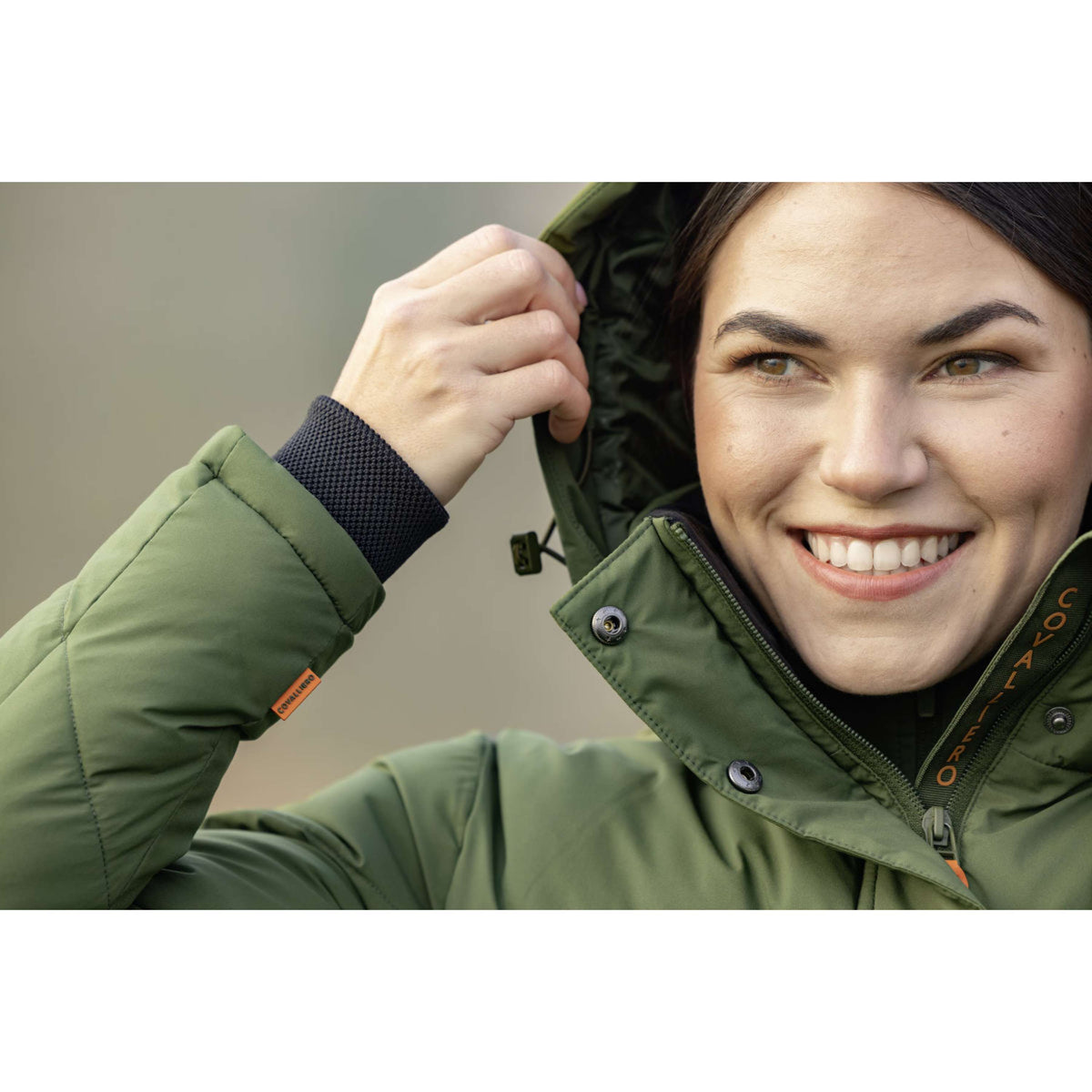 Covalliero Langer Wintermantel AW26 Forest Green