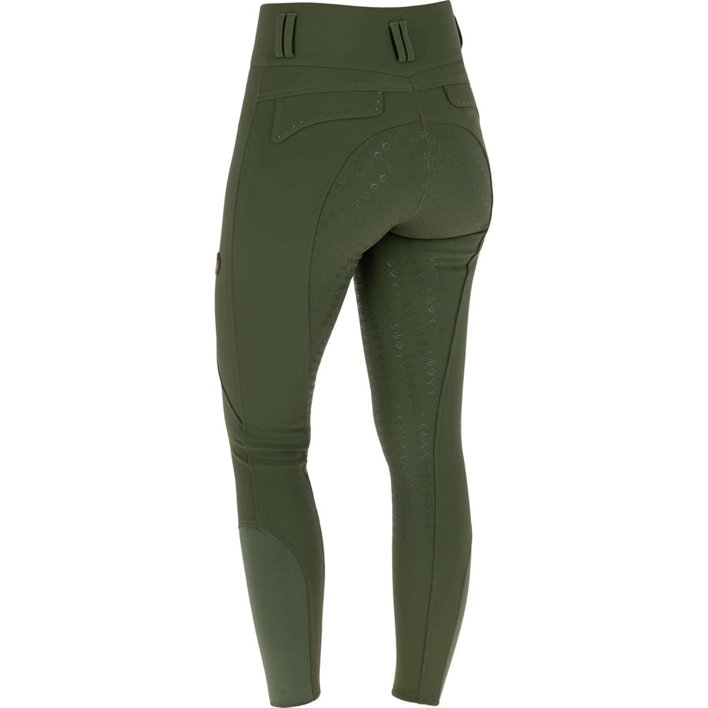 Covalliero Reithose Hight Waist Full Grip AW26 Forest Green