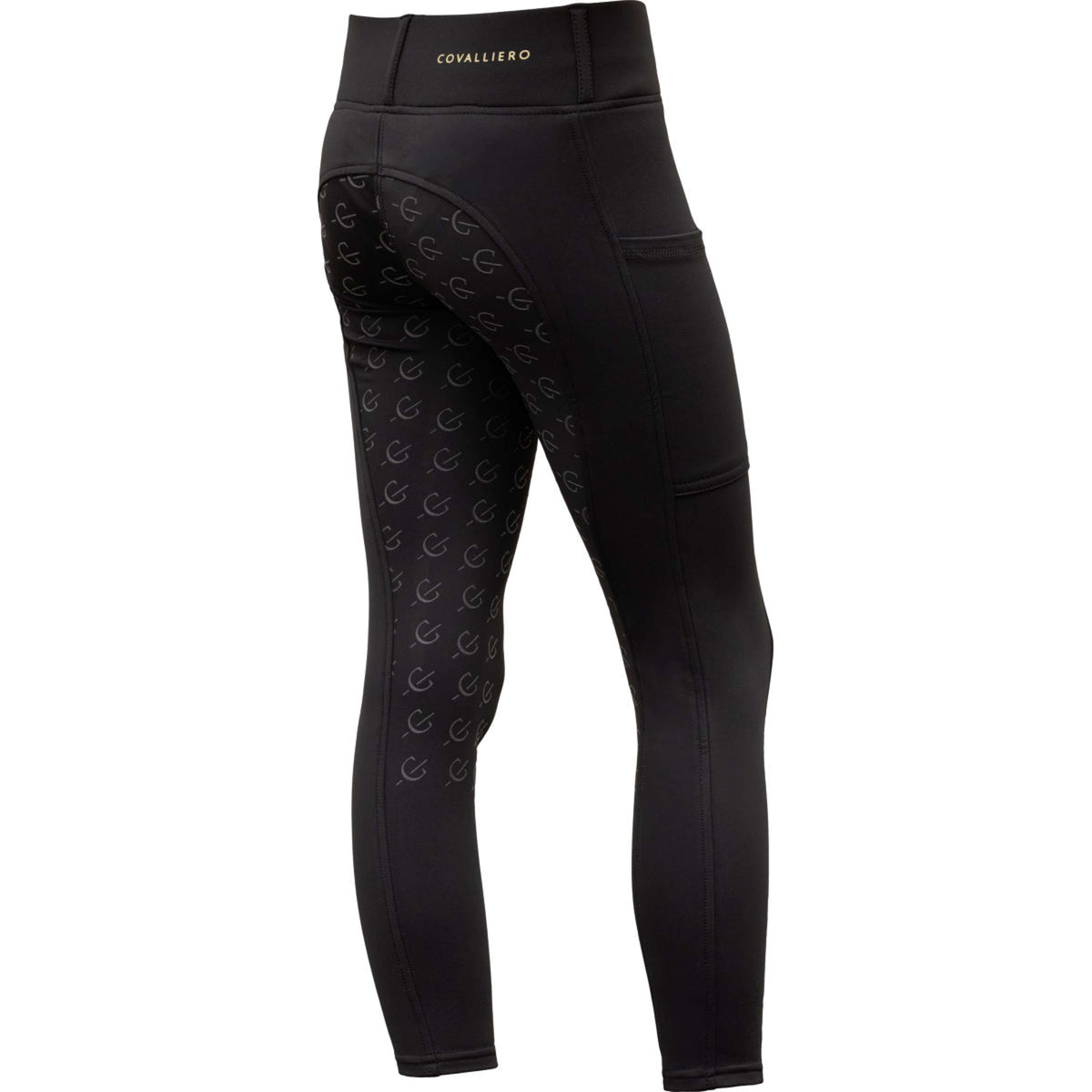 Covalliero Reitleggings Full Grip AW26 Kids Schwarz