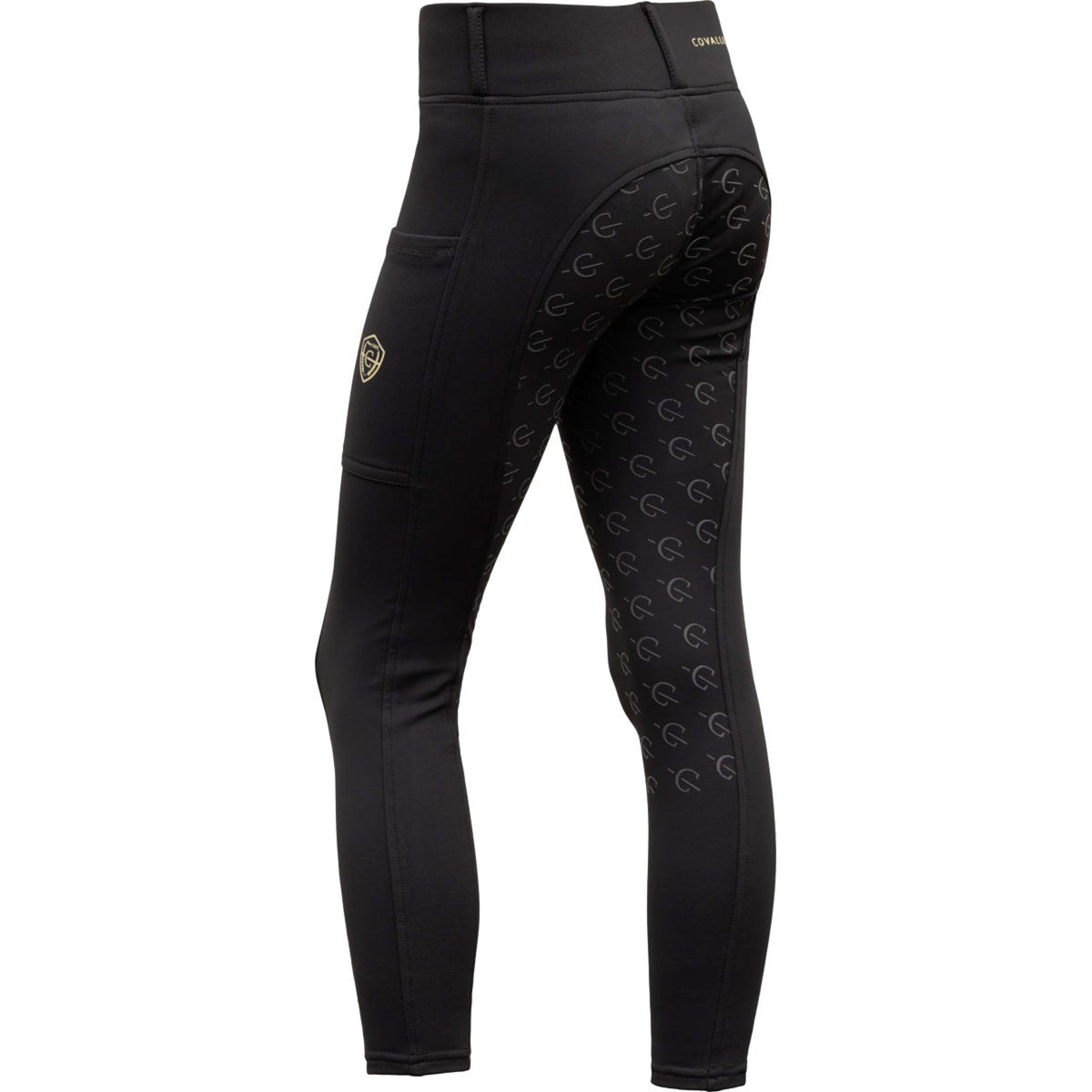 Covalliero Reitleggings Full Grip AW26 Kids Schwarz