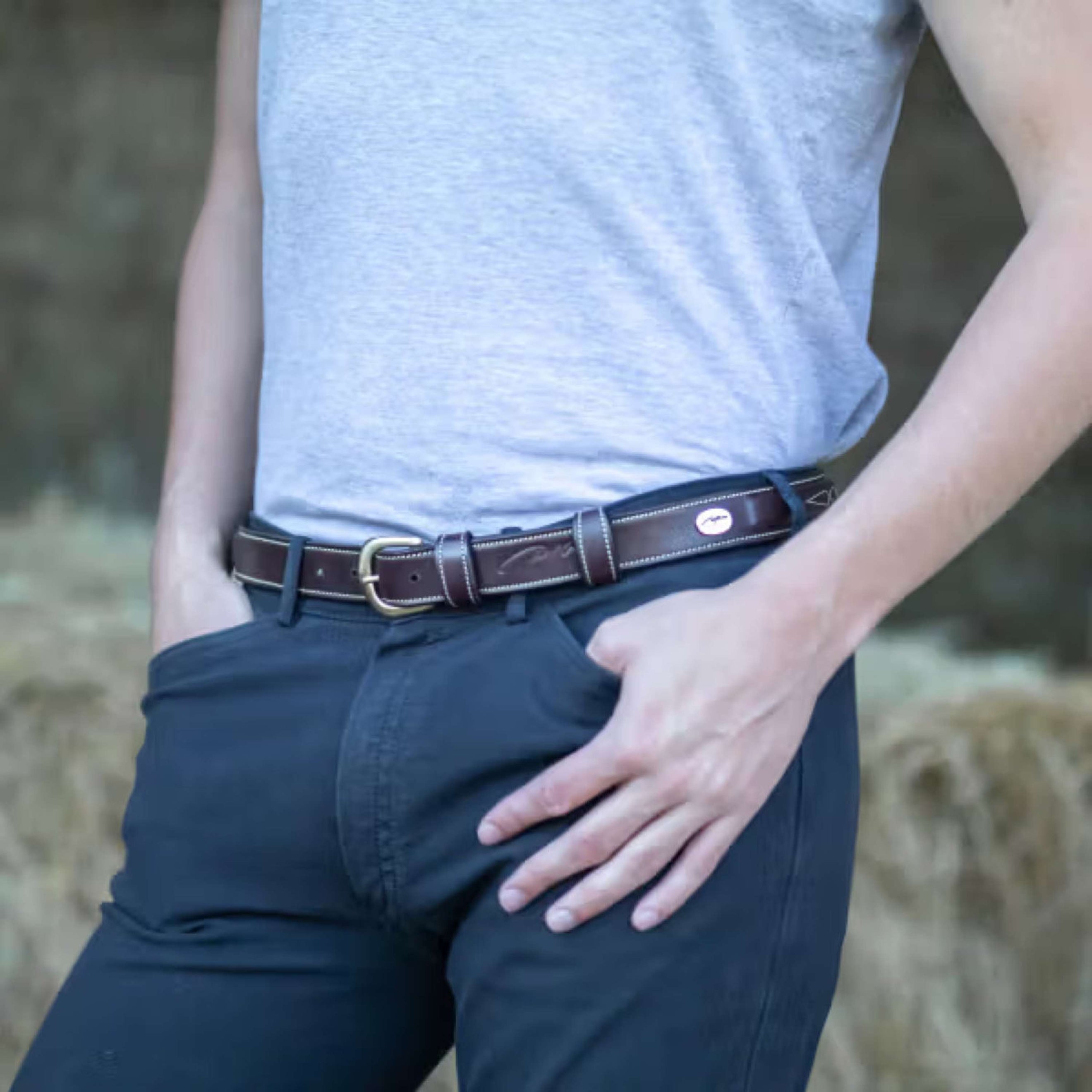 Dyon Gürtel Fancy Leder Braun