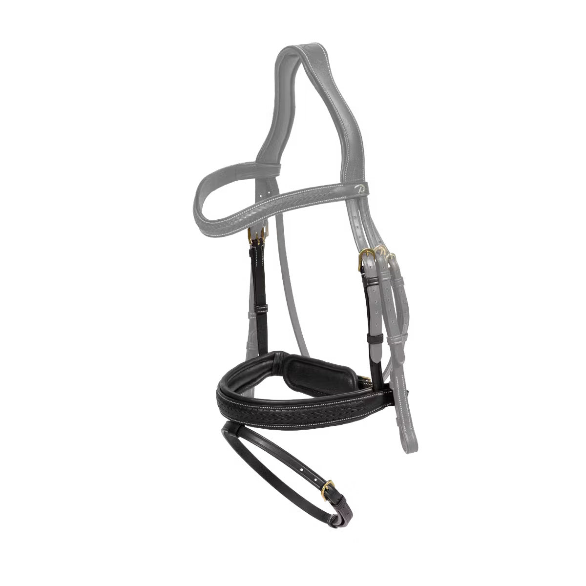 Dyon Reithalfter Pull-Back Geflochten Schwarz