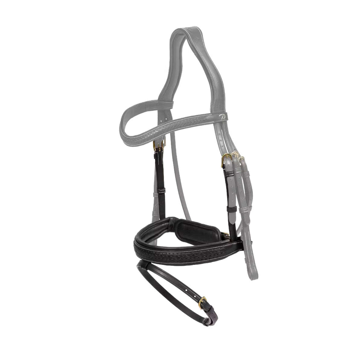 Dyon Reithalfter Pull-Back Geflochten Schwarz