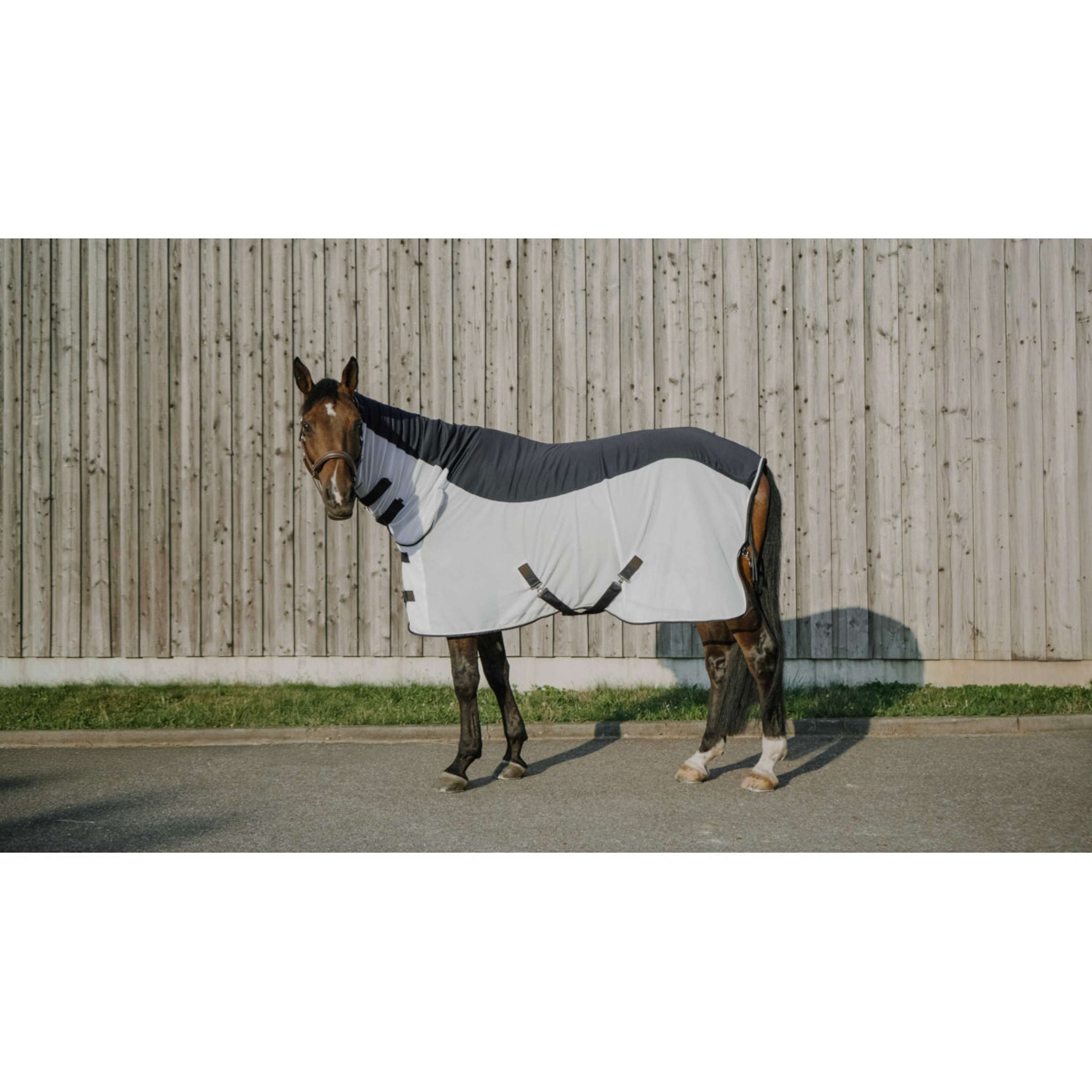 EQUITHÈME Fliegendecke Flycool Combo mit Halsteil Navy/Weiß EQUITHÈME Fliegendecke Flycool Combo mit Halsteil Navy/Weiß