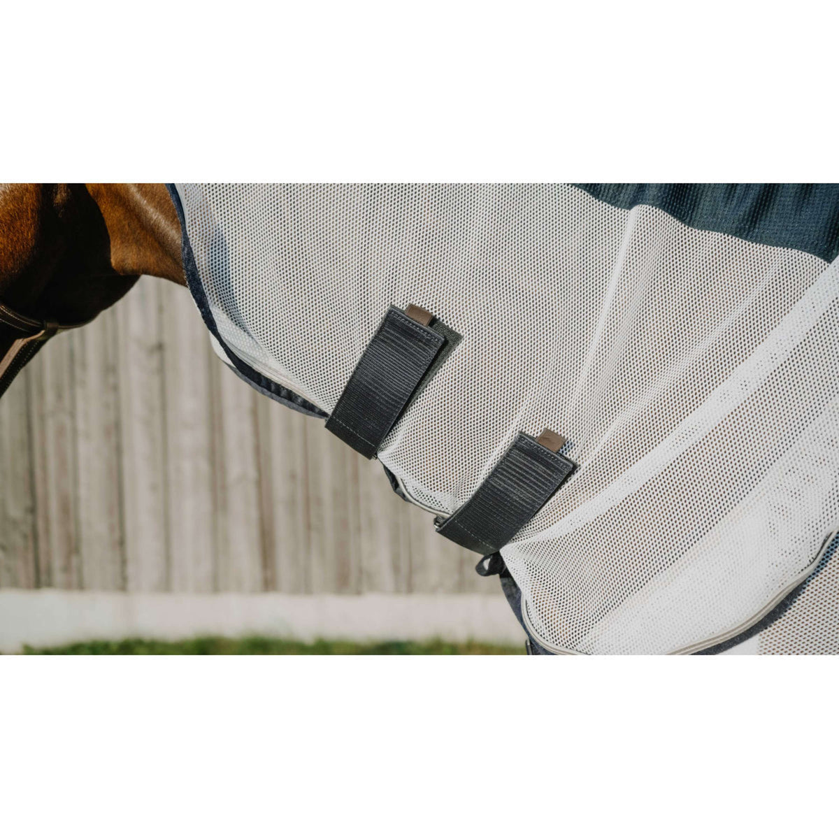 EQUITHÈME Fliegendecke Flycool Combo mit Halsteil Navy/Weiß