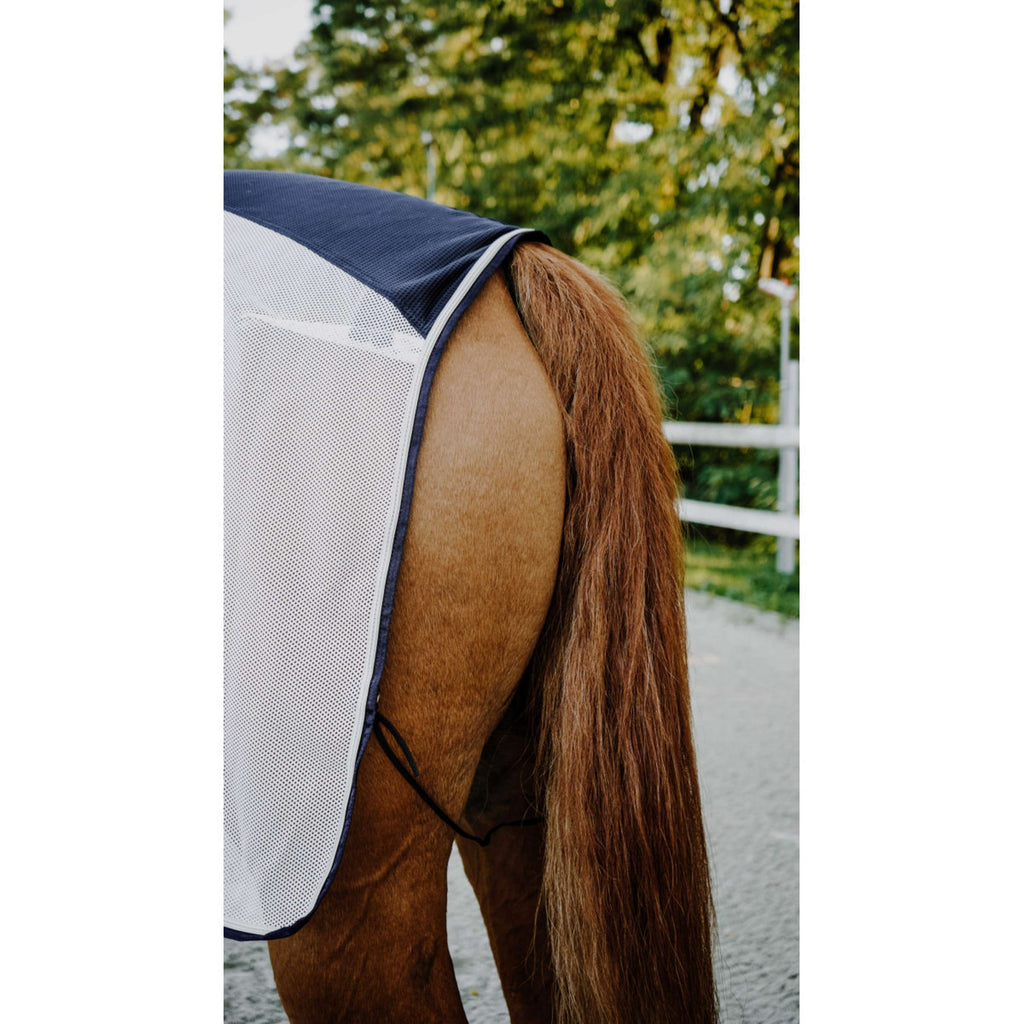 EQUITHÈME Ausreitdecke Flycool square Navy/Weiß