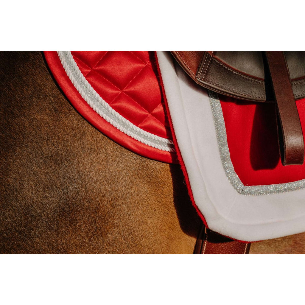 EQUITHÈME Ausreitdecke Weihnachten Rot