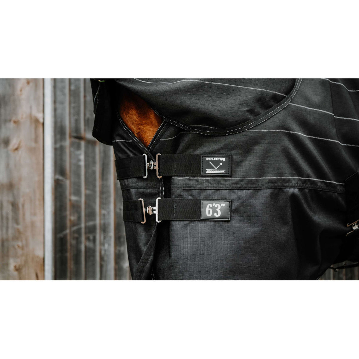 EQUITHÈME Regendecke Lumin 600D 50g Schwarz