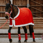 EQUITHÈME Abschwitzdecke Weihnachten Fleece Rot