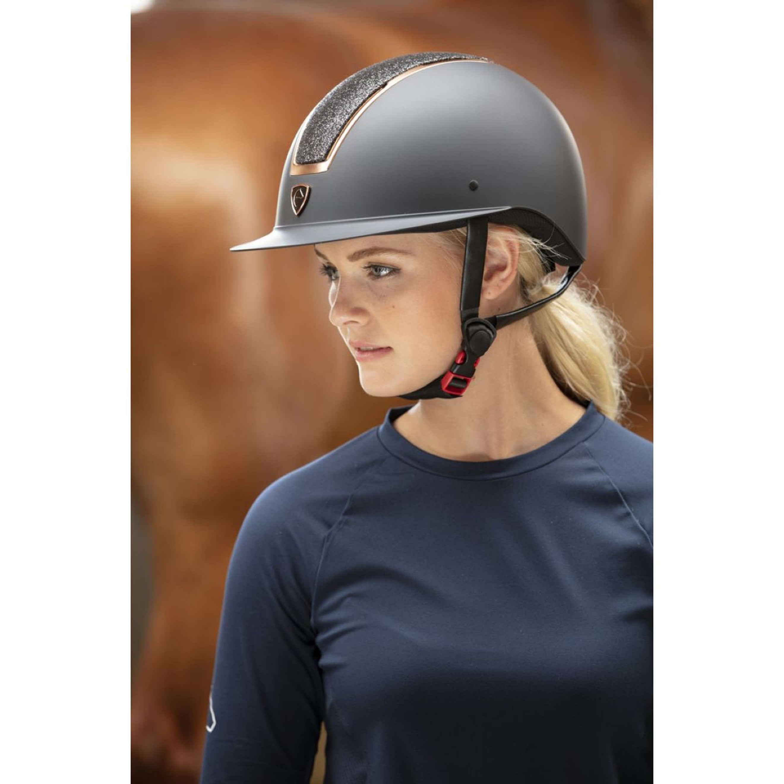 EQUITHÈME Reithelm Glint Mat Schwarz/Roségold EQUITHÈME Reithelm Glint Mat Schwarz/Roségold