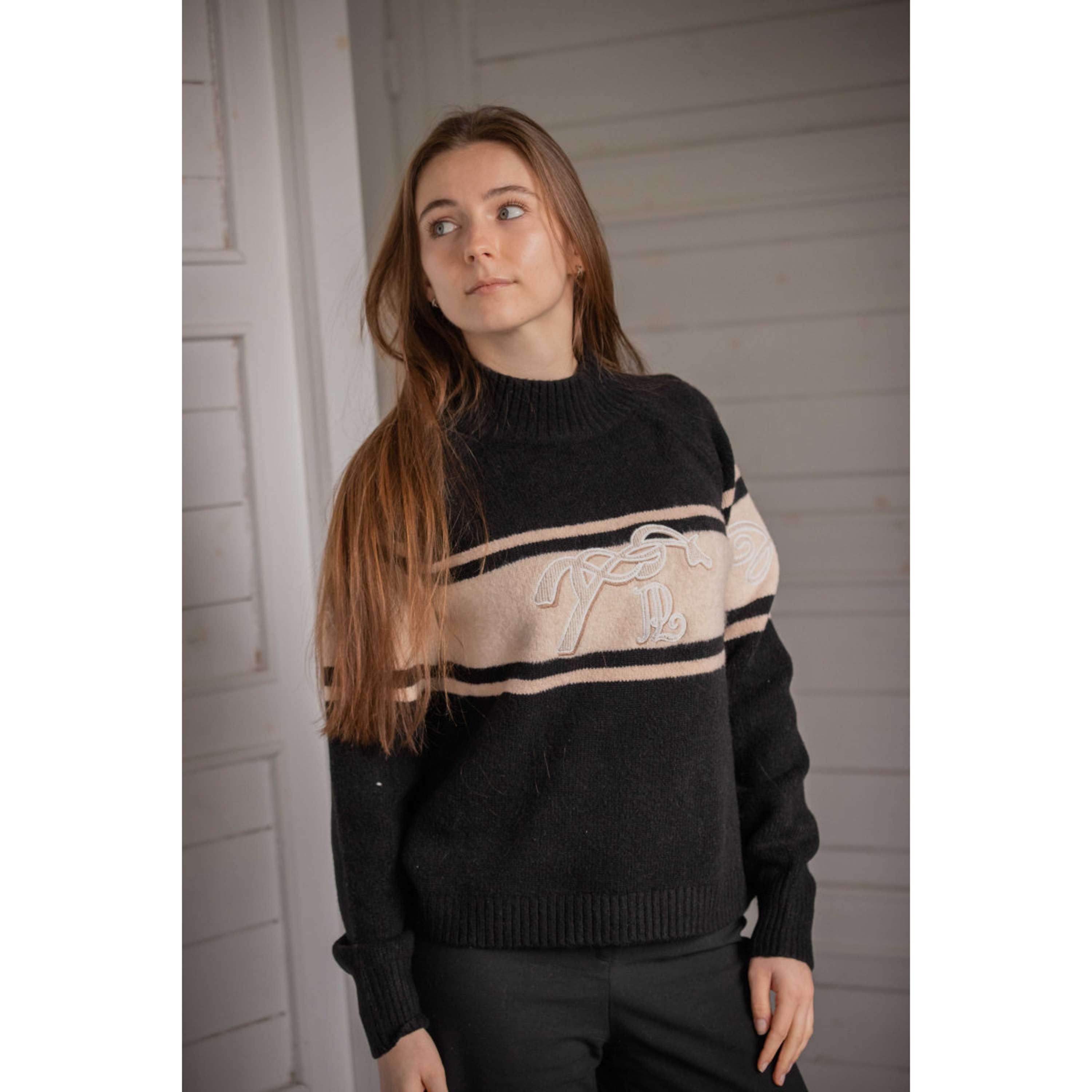 Pénélope Pullover Noris Schwarz/Camel