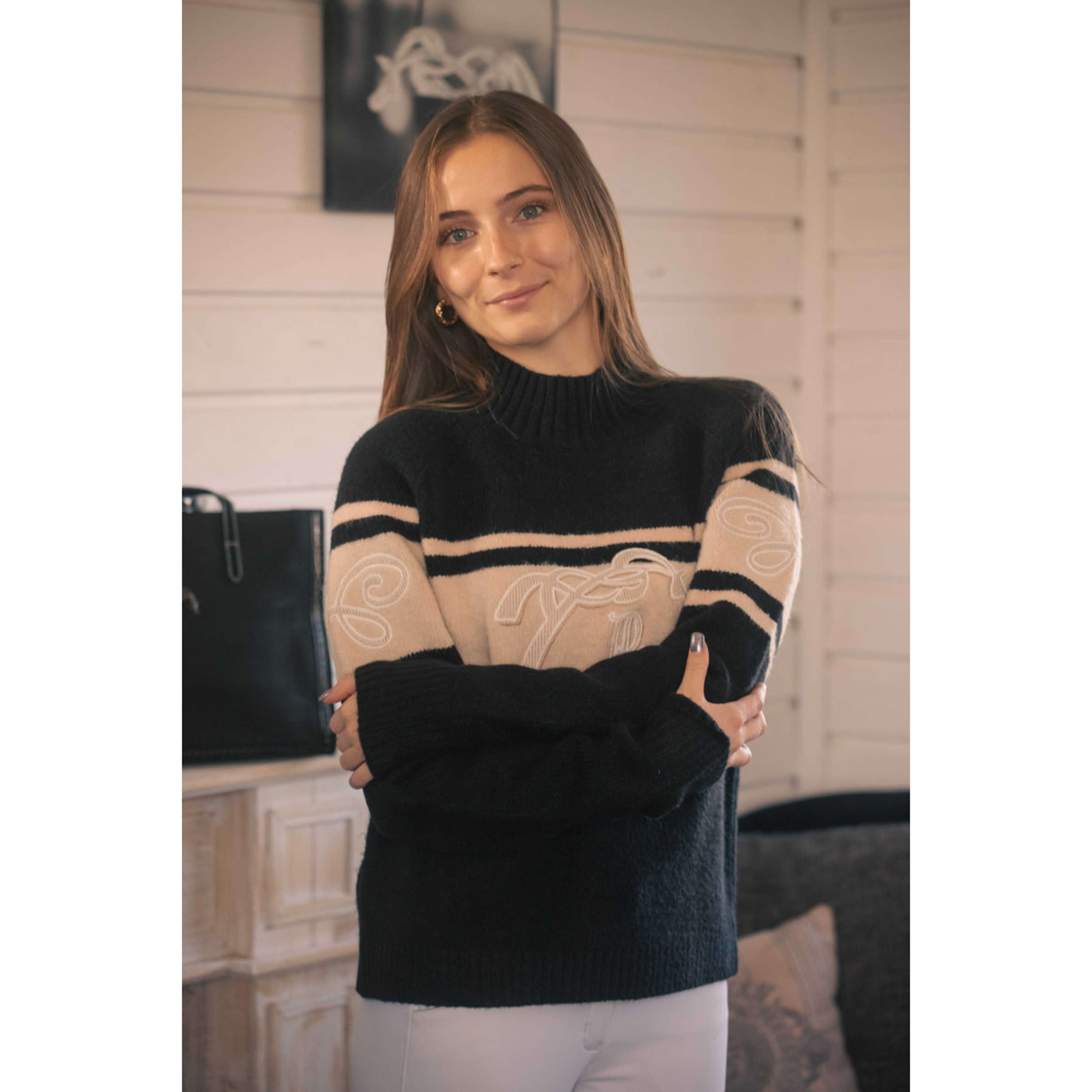 Pénélope Pullover Noris Schwarz/Camel