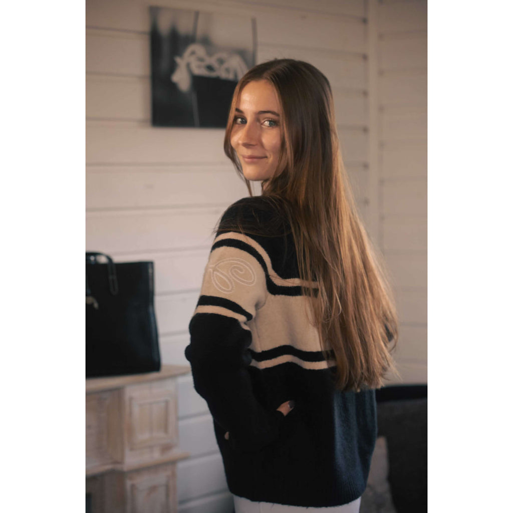 Pénélope Pullover Noris Schwarz/Camel