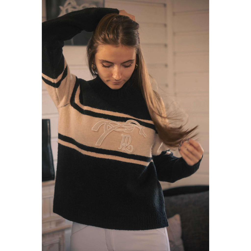 Pénélope Pullover Noris Schwarz/Camel